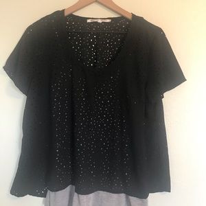Blouse with camisole underneath